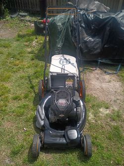 Working Self Propelled Lawnmower