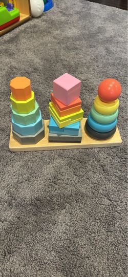 Wooden Shape Stacking Toy Set