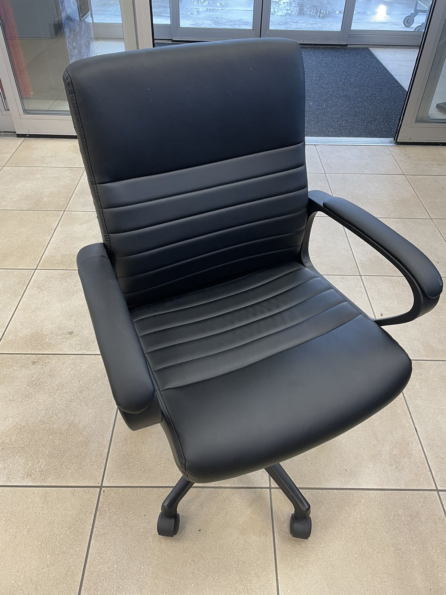 Black Leather Office Chair 