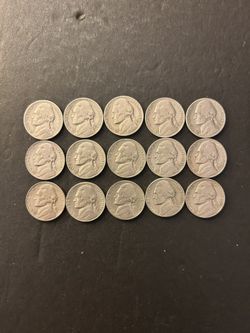 Coins – Jefferson Nickels – 5 Coins Each Date – 1948S/1949S/1951S – Very Low Mintage – Total 15 Coins