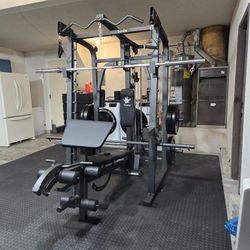 | Smith Machine 2001 | Squat Rack | 230lbs Bumper Weight Plates | Multi-Use Adj Bench | Barbell | Gym Equipment | Fitness | Excercise | FREE DELIVERY 