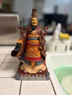 Chinese Emperor Warrior Figurine Statue