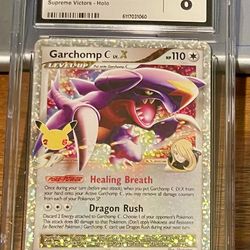 Pokemon - Garchomp C Lv. X - #145/147 - Celebrations - CGC: NM/Mint 8