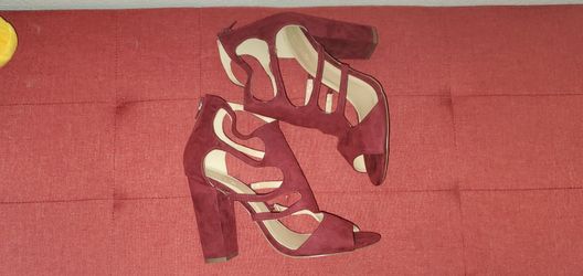 Burgundy Size 9 Heels Rarely Worn