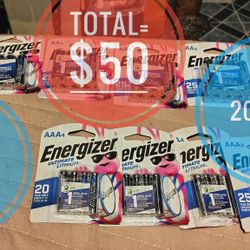 36 AAs & 20s AAAs Energizer Lithiums 