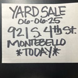 YARD SALE **TODAY**