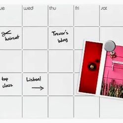 Monthly Glass Magnetic Dry Eraser Board