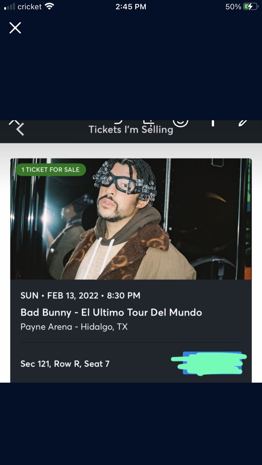 Bad Bunny Ticket 