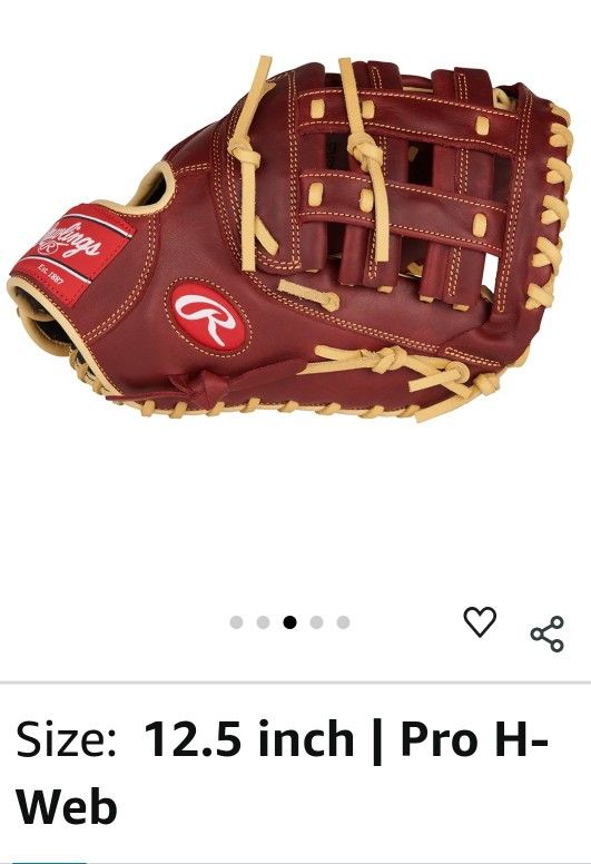 RAWLINGS LEFTHAND THROW/FIRST BASEMAN GLOVE