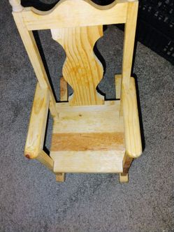 Doll furniture new bed in box wooden racking chair wooden bench wicker chair pickup only cash