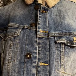 Large Goodfellow Sherpa Jean Jacket 