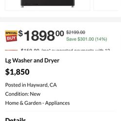 Lg Washer/dryer