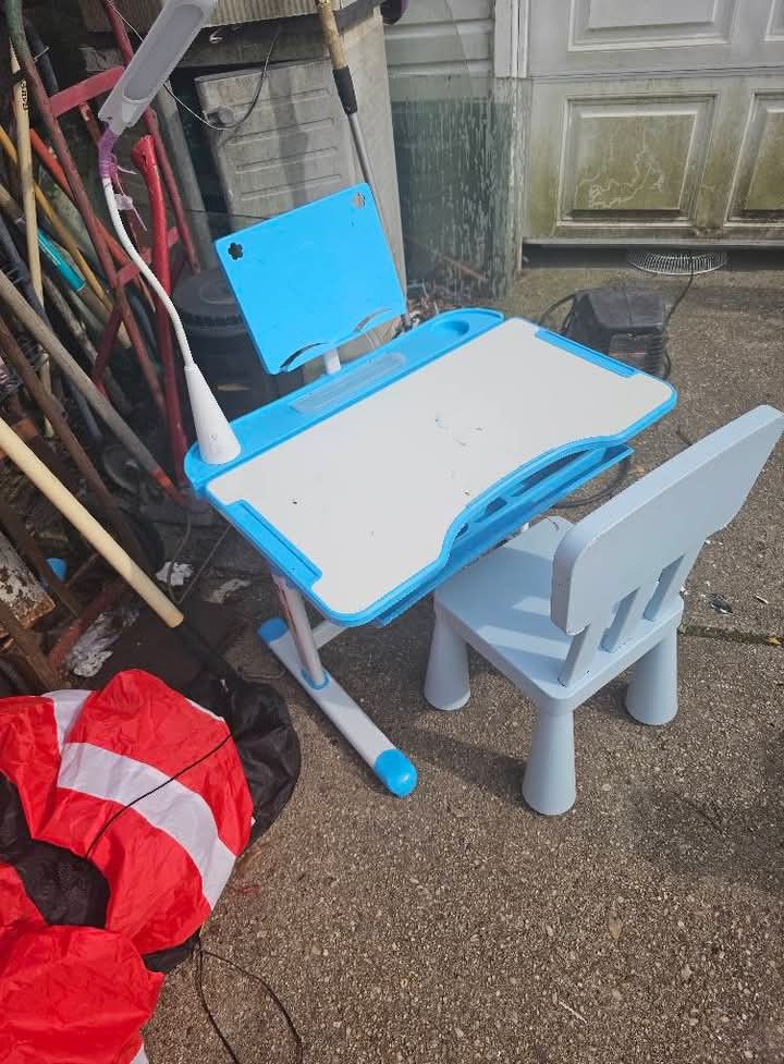 Price Is Firm.. Children's Adjustable Desk With Tablet Holder And Lamp Price Firm No Offers Please