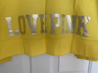 Victoria secret sales pink hoodie yellow
