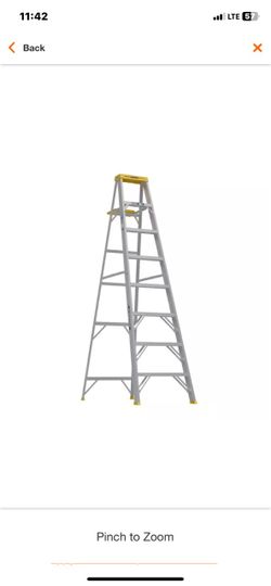 8 ft. Aluminum Step Ladder (12 ft. Reach Height) with 250 lb. Load Capacity Type I Duty Rating