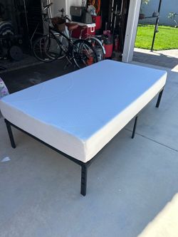 Twin Memory Foam Mattress and Frame