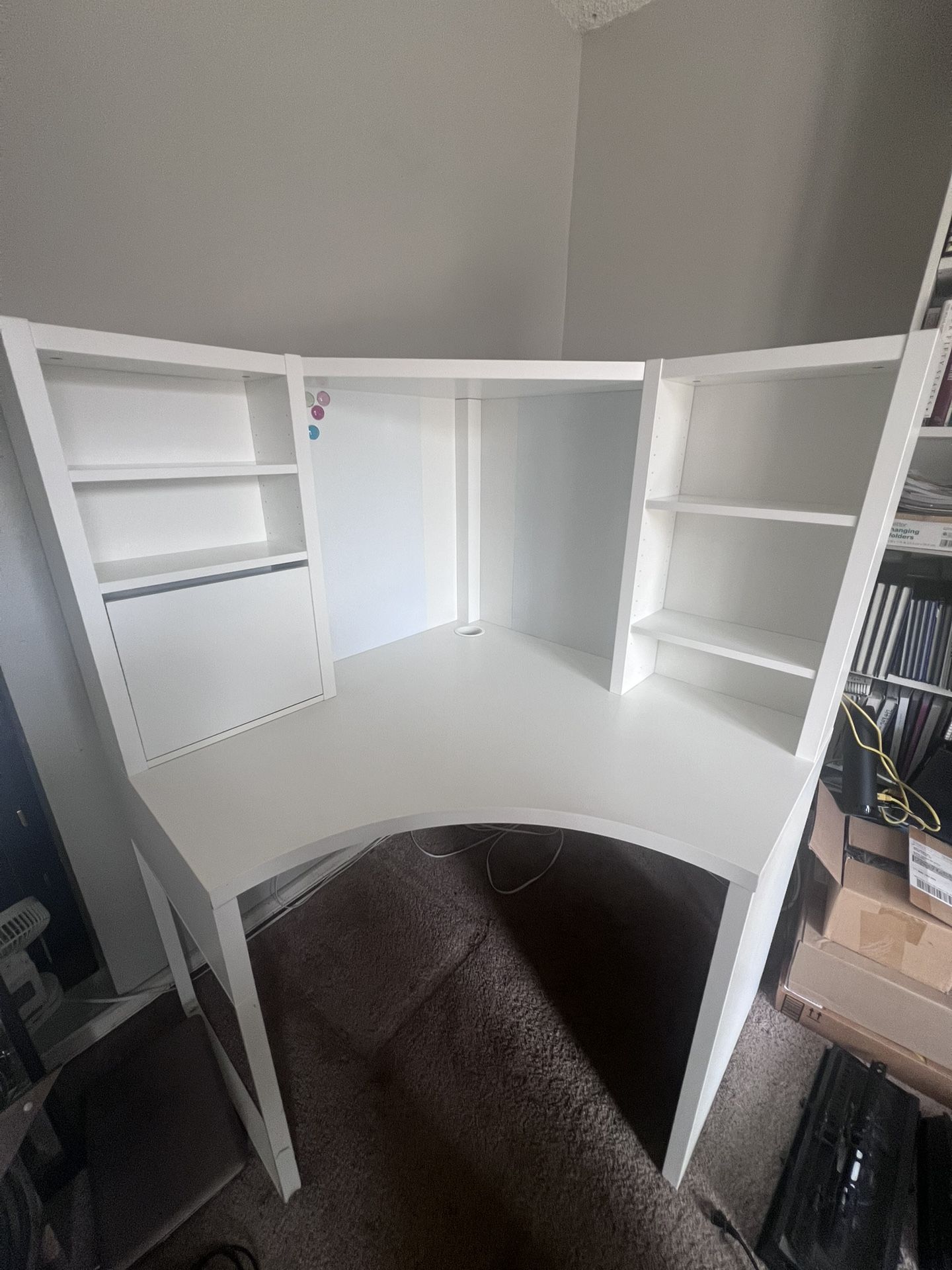 IKEA Corner Desk With Storage And Whiteboard