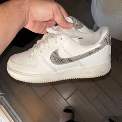 9.5 Air Force 1 Cream Color Snake Check