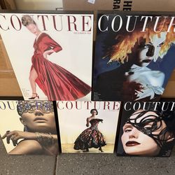 (5 - FIVE) Z Gallerie Couture Fashion Wall Art Set – 5 Framed Prints (20x16)