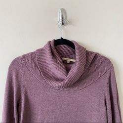 Rw& Co Cowl Ribbed Neck Knit SweaterSmall