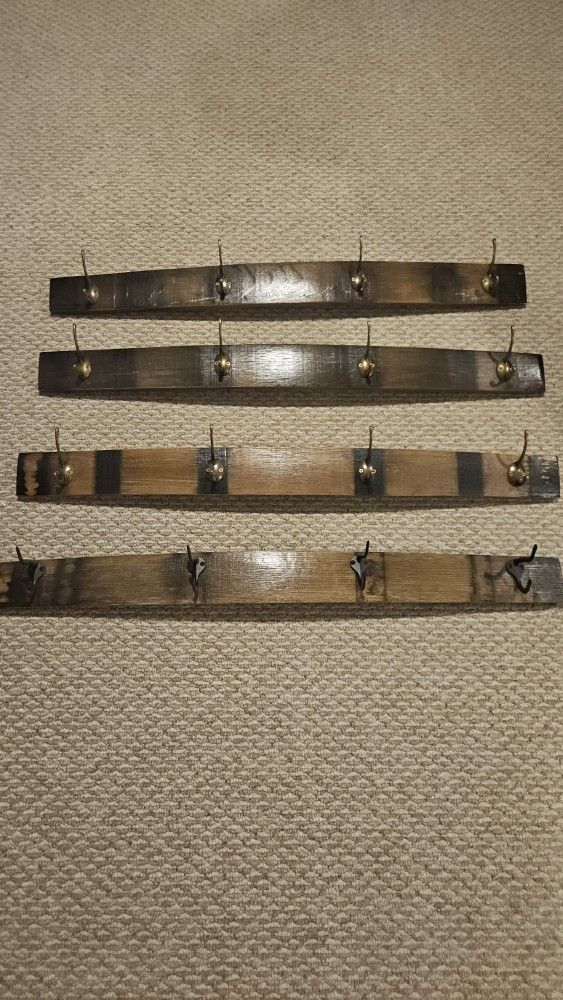 Bourbon Barrel Stave Coat/Hat Rack