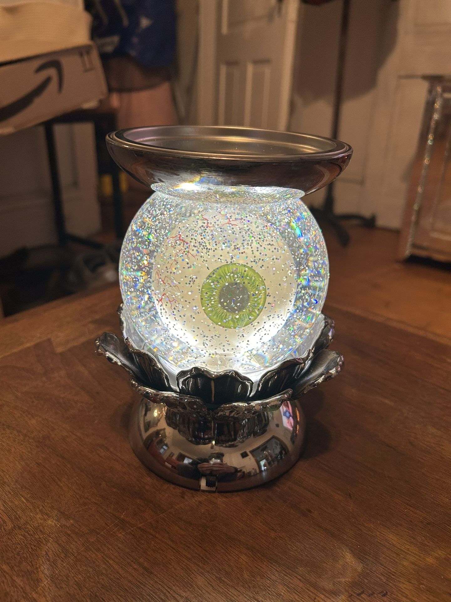 2022 Bath & Body Works Halloween WATER GLOBE EYE Pedestal Candle Holder horror goth TESTED