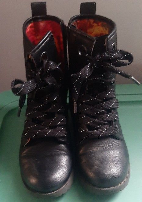 Cat & Jack Girls Black Boots