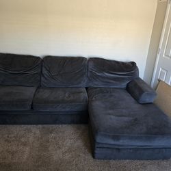 Gray sectional couch