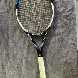 Wilson Juice 100 Tennis Racquet White/Blue