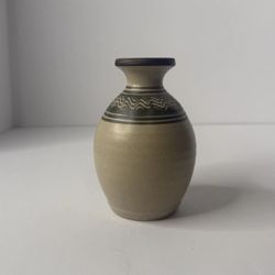 Handmade Studio Pottery Vase Signed 8" Decorative