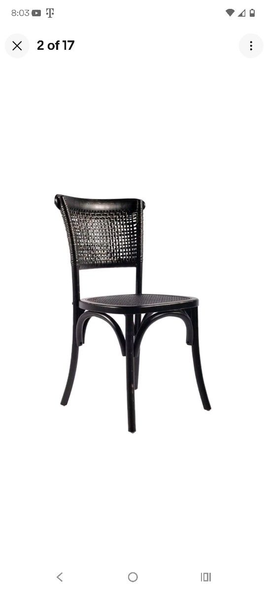 Moe's Home Collection Churchill Dining Chair Antique Black-Set Of Two