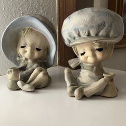 Vintage Figurines Boy and Girl Japan