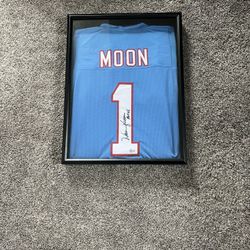 Signed Warren Moon Houston Oilers Jersey