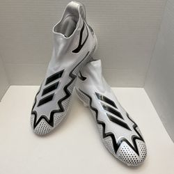 Adidas Freak Ultra 21 Laceless Boost Cleats Football White GZ0450 Men Sz 13 .5 NEW