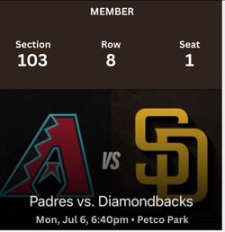 San Diego Padres vs Arizona Diamondbacks - Mon
