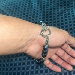 Beautiful Anklet with Stones & Silver Hardware $20 FIRM