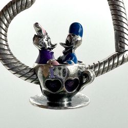 Pandora Disney Parks Daisy and Donald Cup charm