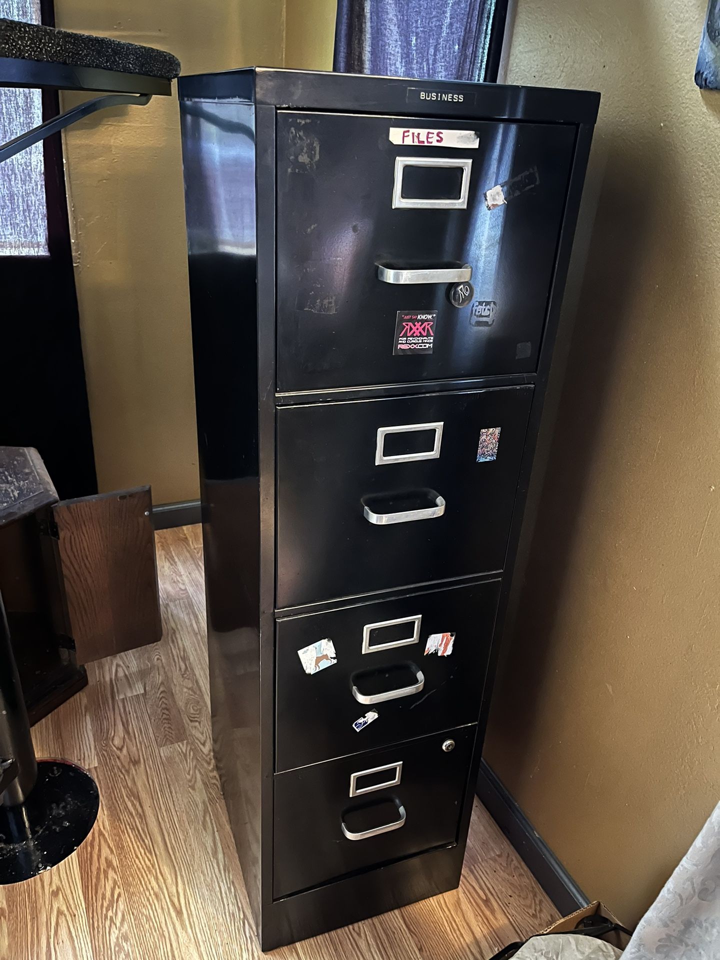 Black metal File Cabinet 