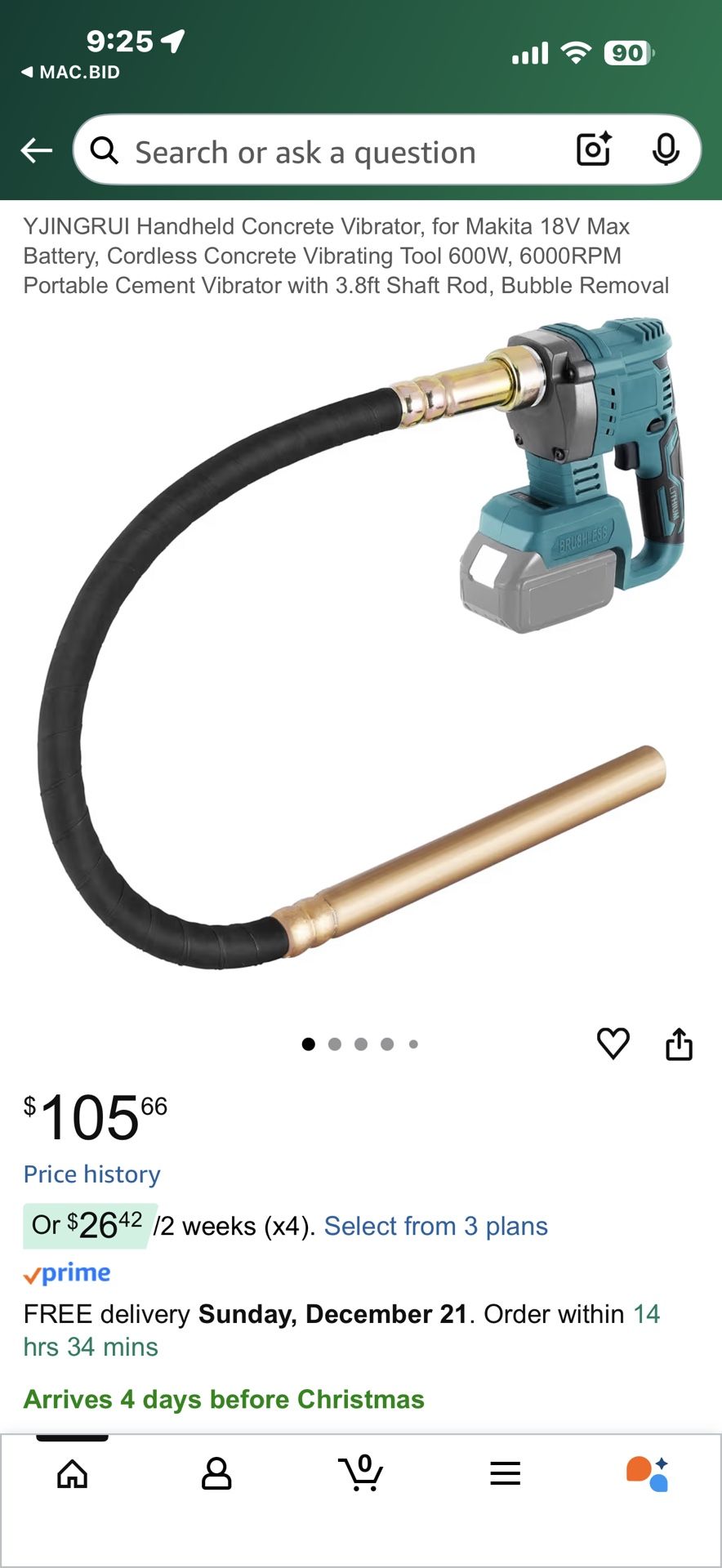 YJINGRUI Handheld Concrete Vibrator