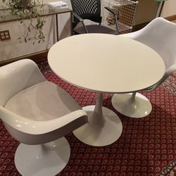 Modern Tulip Set 3 Pcs. 2 Chairs 1 Table..