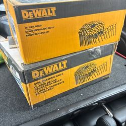 2 New DEWALT 15° Coil Framing Nails – 2-1/2", 3,600/Box
