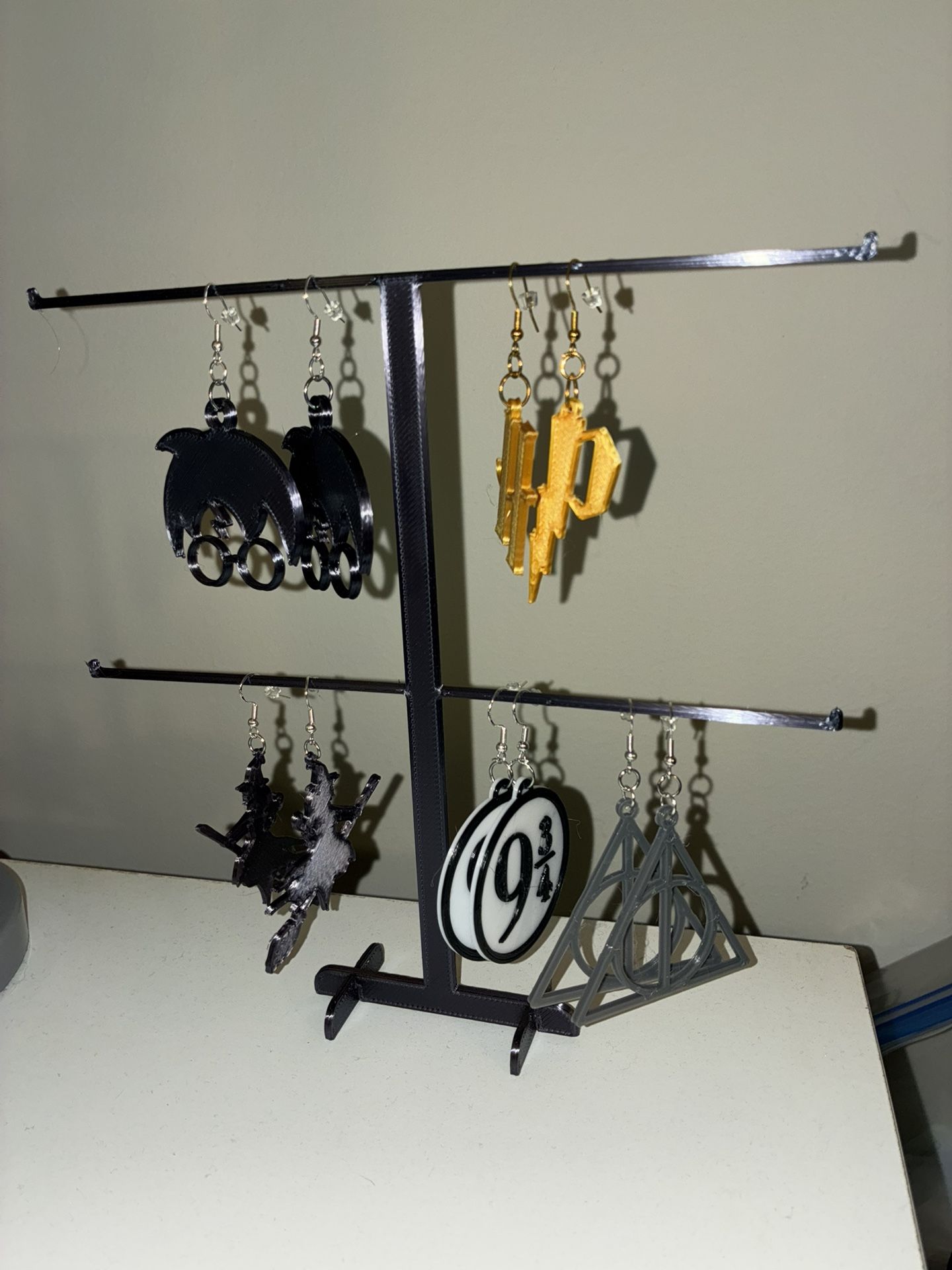 Collection of Harry Potter Earrings (COMES WITH STAND)