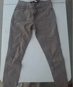 Express Jeans taupe/khaki-colored denim pants 6