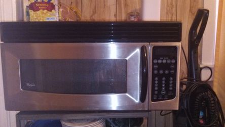 Microwave Armoire Table Couch And Loveseat And Antique Table