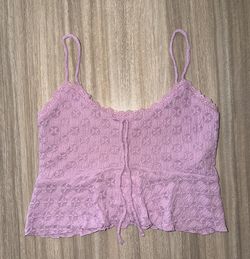 New Forever 21 Tank Top XL Cami Purple Ruffle 