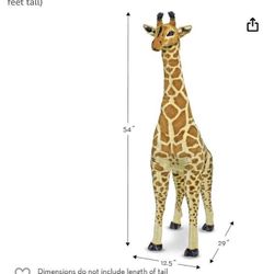 Giant Official Melissa And Doug Giraffe Plush Over 4 Feet Tall