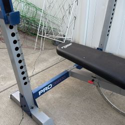 Selling Bench, Weights, Treadmill And Tricep Pull Down Machine 