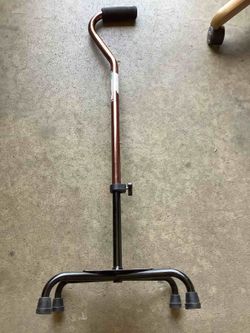 Endurance Bronze Wide Quad Base Walking Cane
