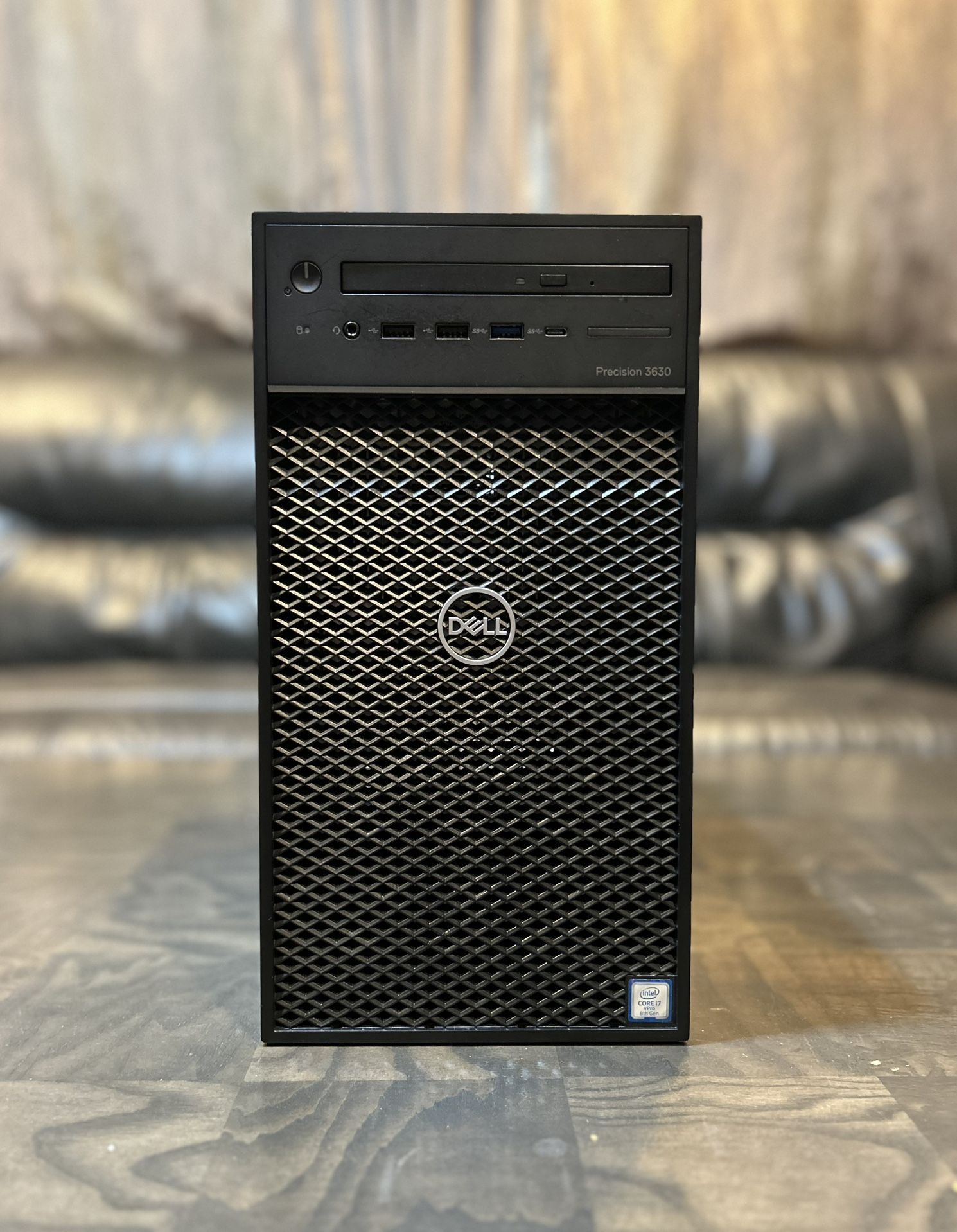 DELL Precision 3630 Core i7 8th gen. 16GB RAM 512GB SSD 2GB GPU 3 monitor support Windows 11 desktop computer