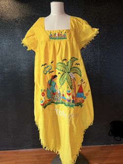 Hermoso Vestido Bordado A Mano 